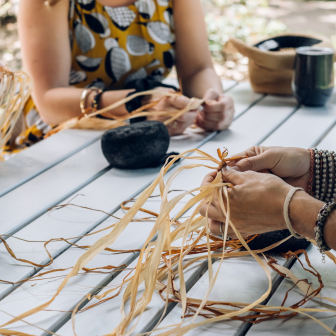 Raffia Weaving with Monika